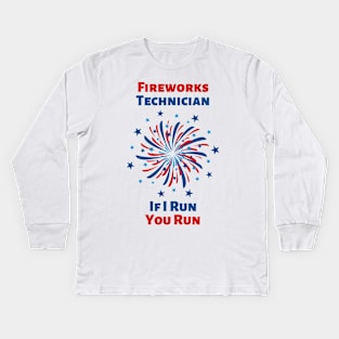 Fireworks Technician Kids Long Sleeve T-Shirt